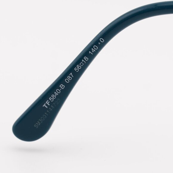 Tom Ford FT5840-B 087 Eyeglasses Turquoise 56mm Cat Eye Frame, Blue Light Block - Picture 6 of 10
